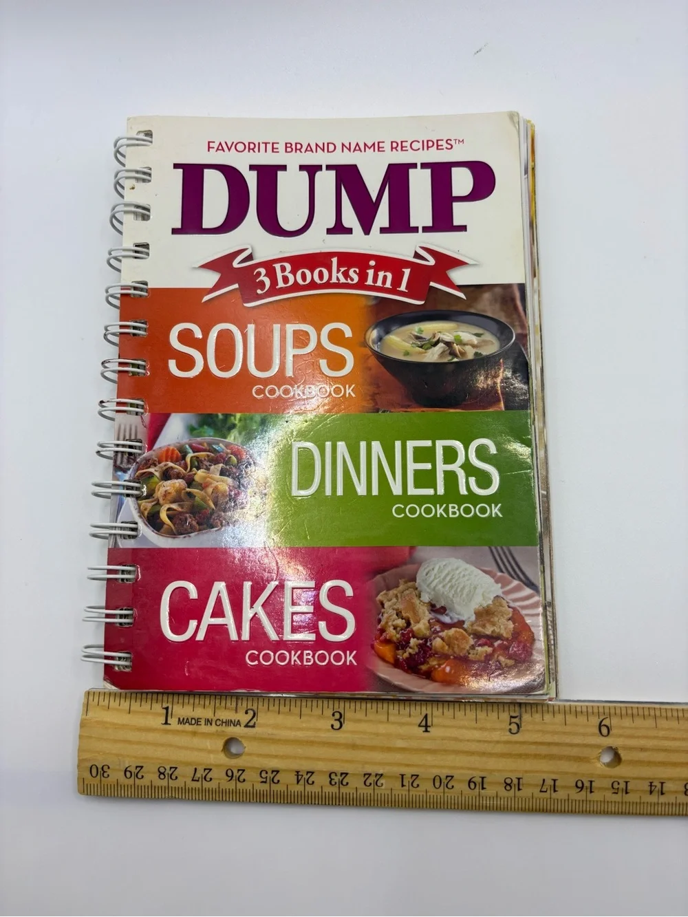 Dump 3-in-1 Soups Dinners Cakes Cookbook Spiral Bound 2015
